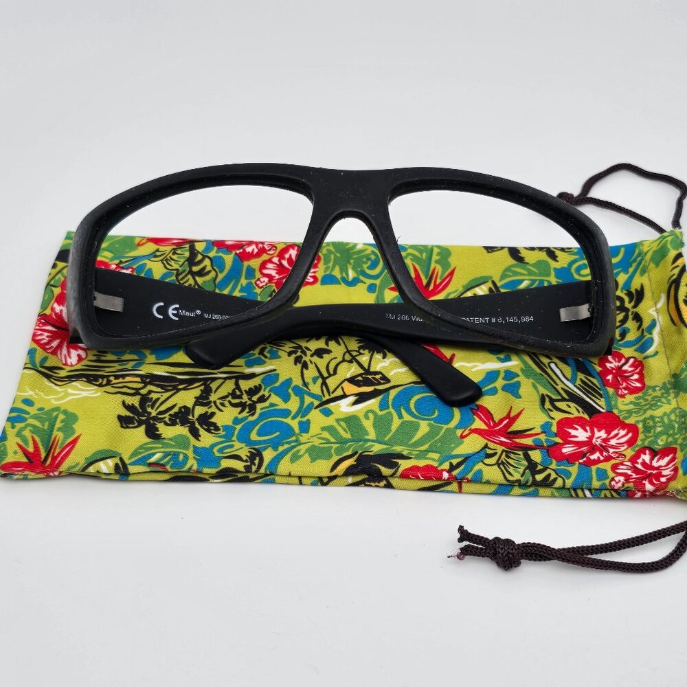 *SOLD* Maui Jim MJ266-02MR World Cup Matte Black Rubber Sunglasses Frame w/ Case